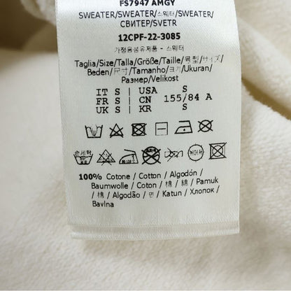 Fendi Baguette Bag Decoration Fs7947 Amgy Cotton Long Sleeve Sweatshirt White