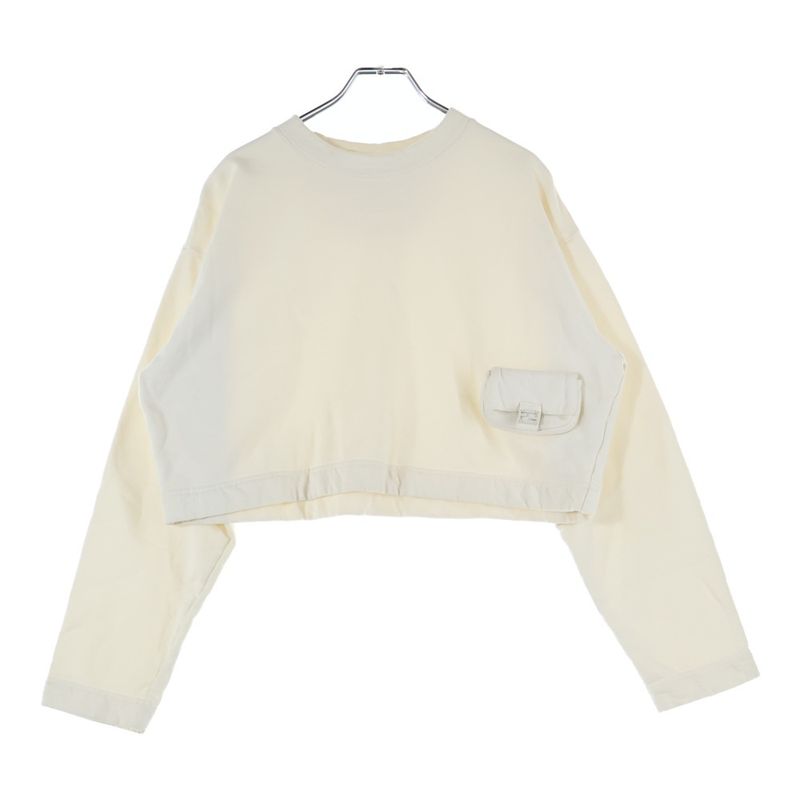 Fendi Baguette Bag Decoration Fs7947 Amgy Cotton Long Sleeve Sweatshirt White