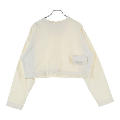 Fendi Baguette Bag Decoration Fs7947 Amgy Cotton Long Sleeve Sweatshirt White
