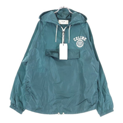 Celine 24aw Blason Windbreaker Half Zip Pullover Jacket Rv0dd0b39.31xb Green