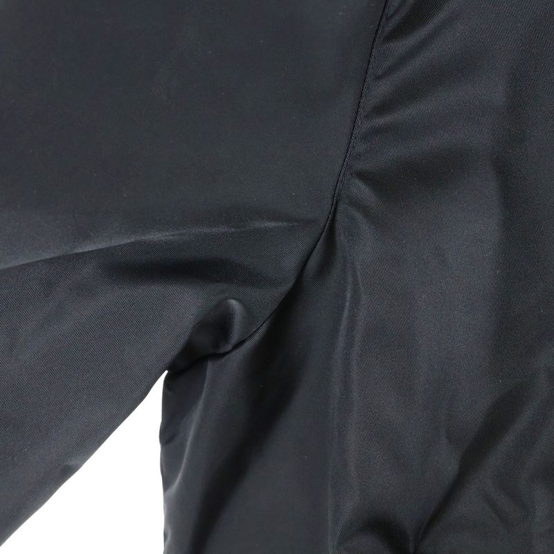 Gucci 25ss Leather Patch Logo Nylon Twill Layered Hooded Zip Up Jacket Black