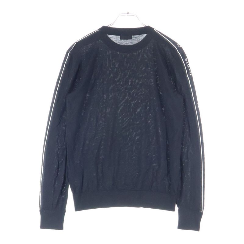 Dior Sideline Logo Knit Crew Neck Sweater Black 863m653at673