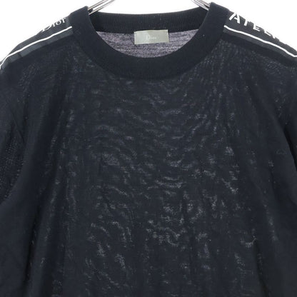 Dior Sideline Logo Knit Crew Neck Sweater Black 863m653at673
