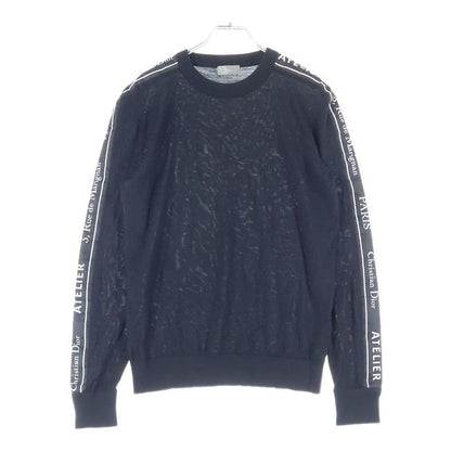 Dior Sideline Logo Knit Crew Neck Sweater Black 863m653at673