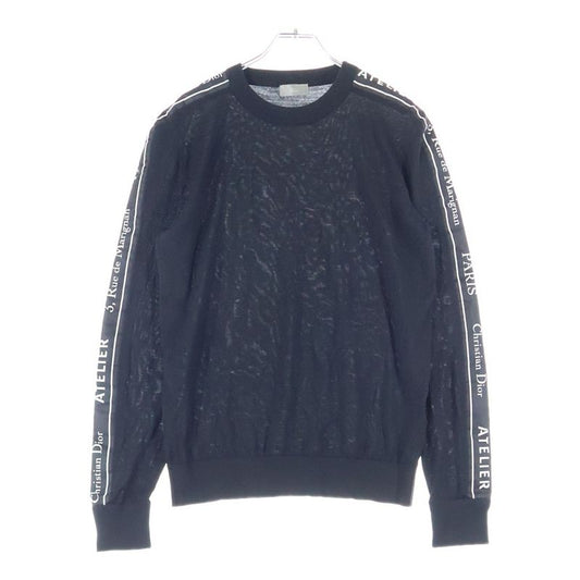 Dior Sideline Logo Knit Crew Neck Sweater Black 863m653at673