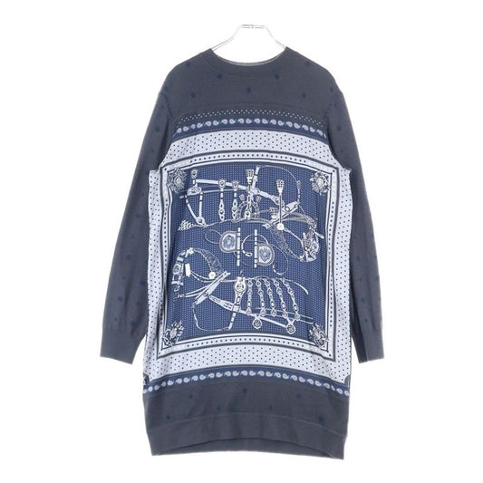 Hermes 22aw Harnais de Cour Court Horse Twill Reine Harness de Cour Silk Scarf