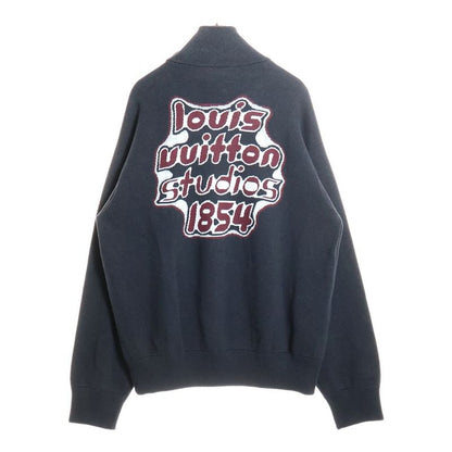 Louis Vuitton LV Zip Up Jacket Rm232 Biu Hpn97w LV Logo Zip Up Knit Jacket Gray