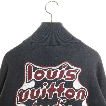 Louis Vuitton LV Zip Up Jacket Rm232 Biu Hpn97w LV Logo Zip Up Knit Jacket Gray