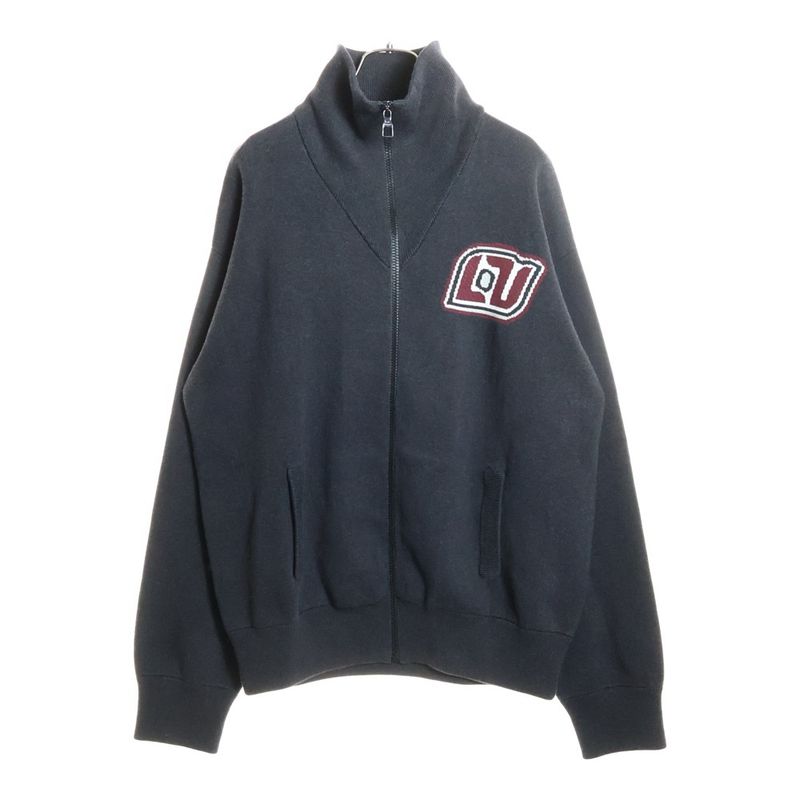 Louis Vuitton LV Zip Up Jacket Rm232 Biu Hpn97w LV Logo Zip Up Knit Jacket Gray