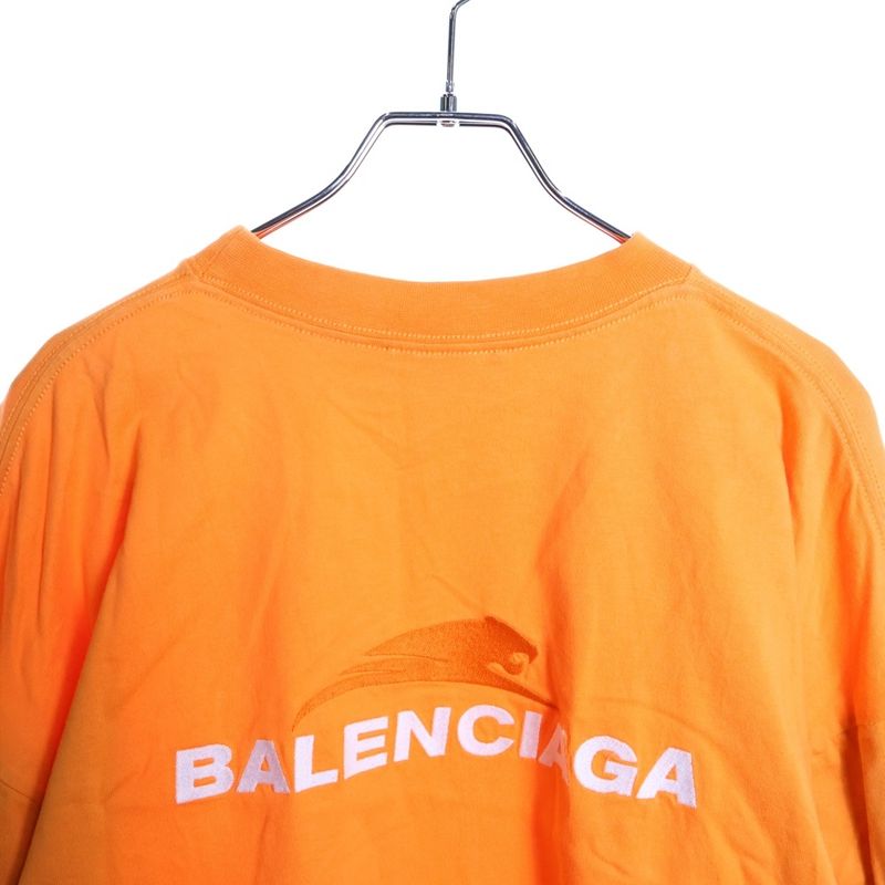 Balenciaga Logo Embroidery Docking Cut and Sew Long Sleeve Shirt 671401 Tlvi5