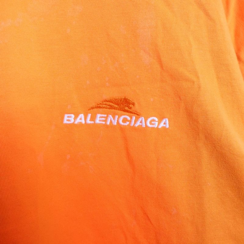 Balenciaga Logo Embroidery Docking Cut and Sew Long Sleeve Shirt 671401 Tlvi5