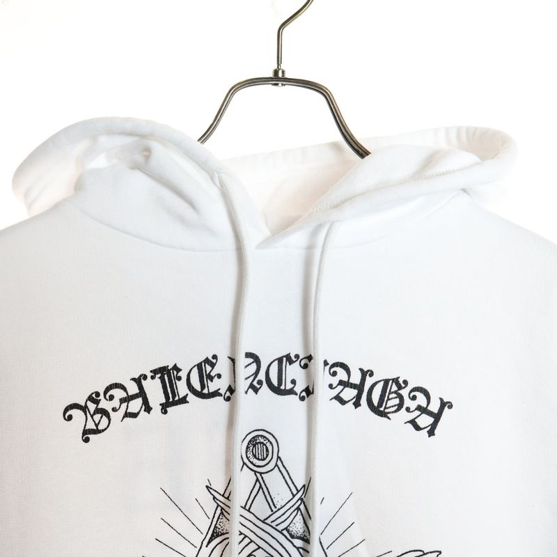 Balenciaga 19aw Gothic Double-Sided Print Sweat Pullover Hoodie 570811 Tjve9
