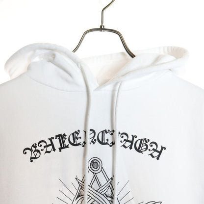 Balenciaga 19aw Gothic Double-Sided Print Sweat Pullover Hoodie 570811 Tjve9