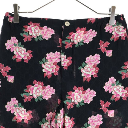 Gucci GG Pattern Floral Pattern Shorts Black Pink 624399