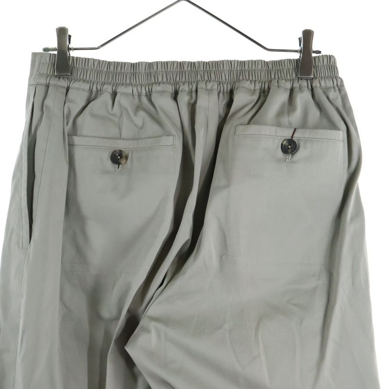 Hermes Cotton Chino Center Press Straight Pants Beige