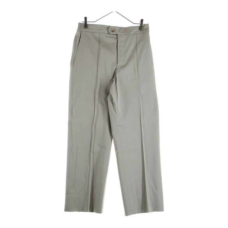 Hermes Cotton Chino Center Press Straight Pants Beige