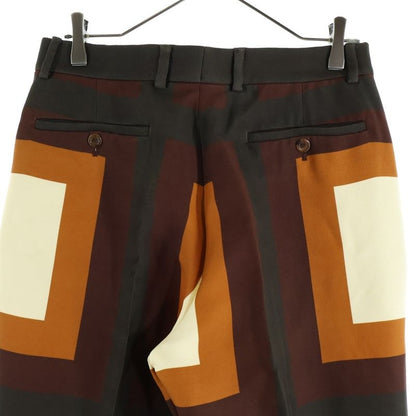 Gucci Block Check All Over Print Wool Semi-Flare Bootcut Slacks Pants Trousers