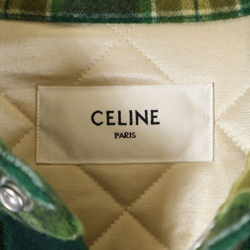 Celine 22aw Overshirt in Checked Wool Overshirt in Checked Wool Button Jacket