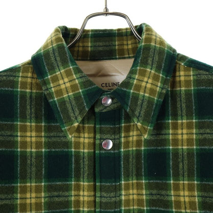 Celine 22aw Overshirt in Checked Wool Overshirt in Checked Wool Button Jacket