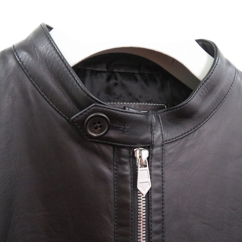 Hermes Single Riders Jacket Sheep Leather Cupro 4 Pockets 1602 Hermes