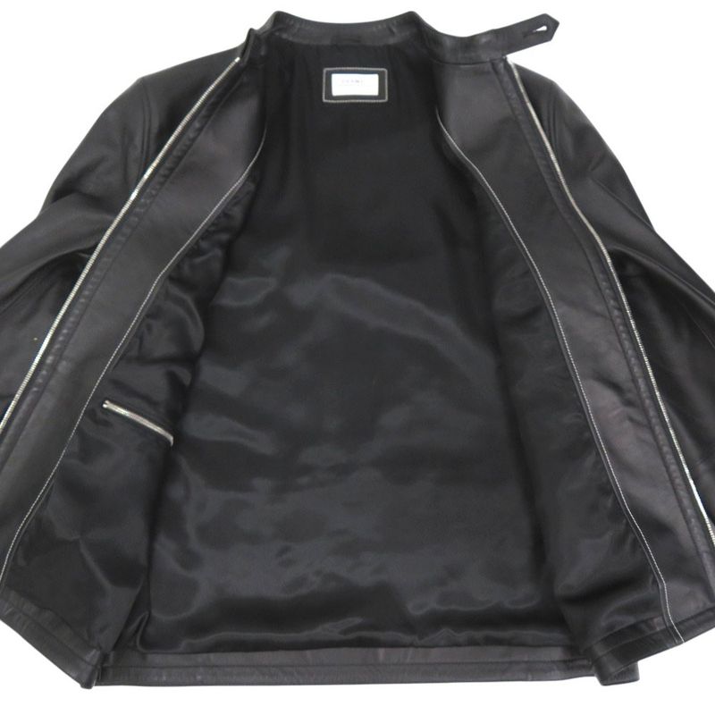 Hermes Single Riders Jacket Sheep Leather Cupro 4 Pockets 1602 Hermes