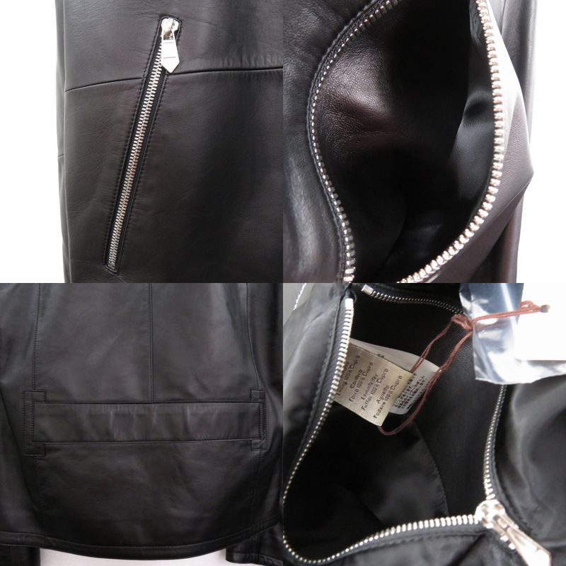 Hermes Single Riders Jacket Sheep Leather Cupro 4 Pockets 1602 Hermes