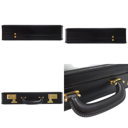 Gucci Vintage Trunk Case Briefcase Attache Case Leather Black 0957 Gucci