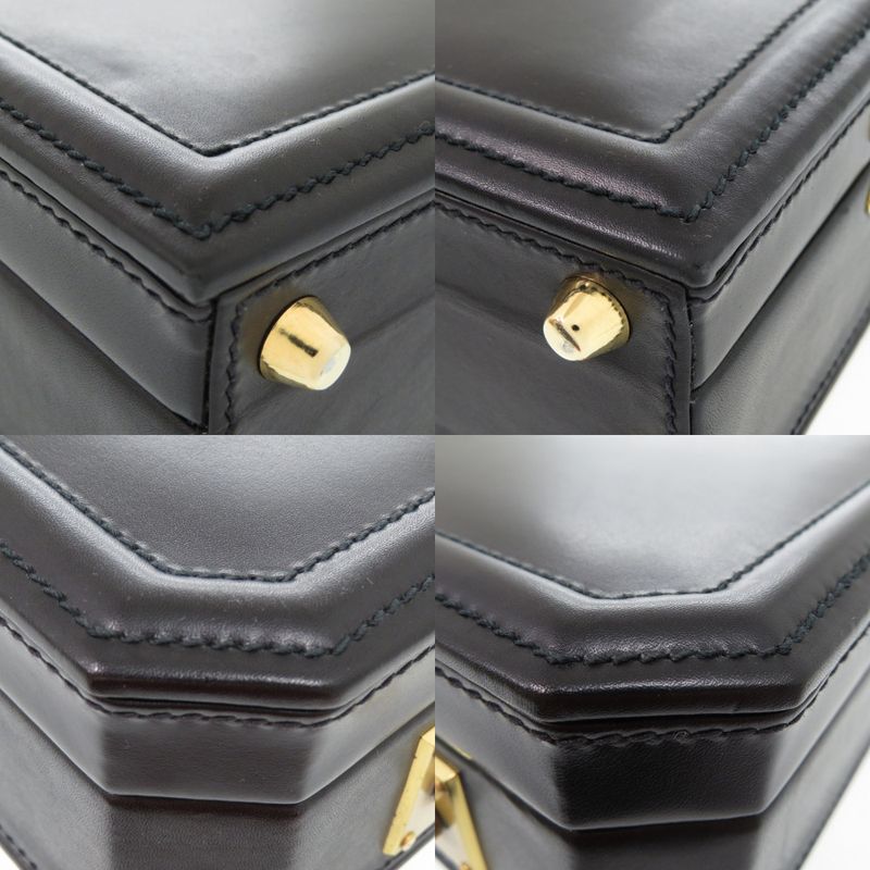 Gucci Vintage Trunk Case Briefcase Attache Case Leather Black 0957 Gucci