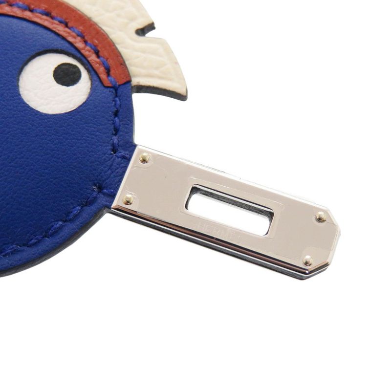 Unused Hermes Birdy Charm Kelly Plate Vaux Epson Chevre Misol Vaux Swift Blue
