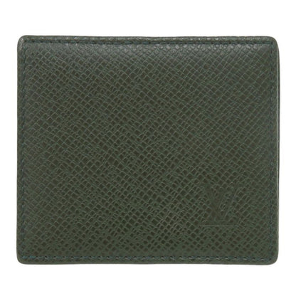 Louis Vuitton Portomone Boite M30388 Taiga Leather Green Coin Case Wallet Green