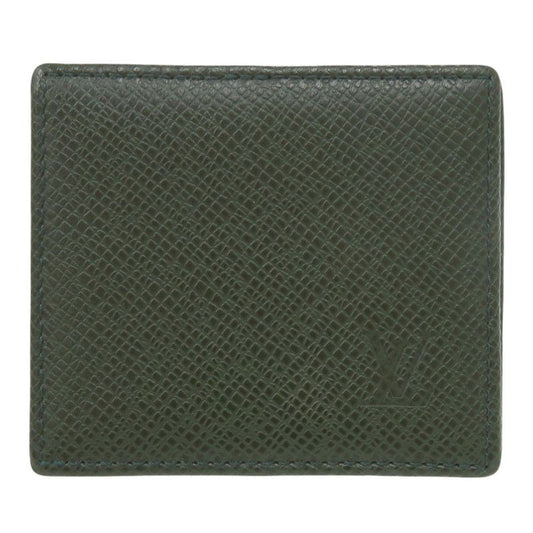 Louis Vuitton Portomone Boite M30388 Taiga Leather Green Coin Case Wallet Green