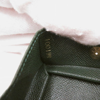 Louis Vuitton Portomone Boite M30388 Taiga Leather Green Coin Case Wallet Green