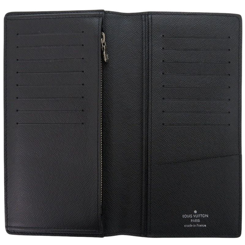 Louis Vuitton Portefeuille Plaza M30501 Taiga Leather Noir Black Long Wallet