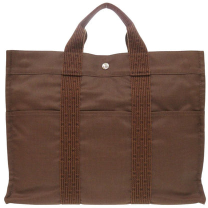 Hermes Her Line Tote MM Canvas Brown Tote Bag Brown 1817 Hermes Men's