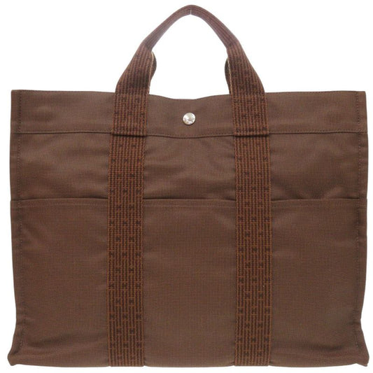 Hermes Her Line Tote MM Canvas Brown Tote Bag Brown 1817 Hermes Men's