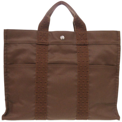 Hermes Her Line Tote MM Canvas Brown Tote Bag Brown 1817 Hermes Men's