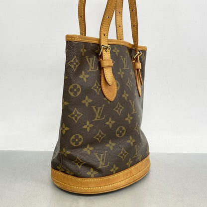 Louis Vuitton Tote Bag Monogram Bucket PM M42238 Brown Ladies