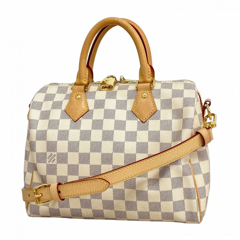 Louis Vuitton Handbag Damier Azure Speedy Bandoliere 25 N41374 White 2-way Bag
