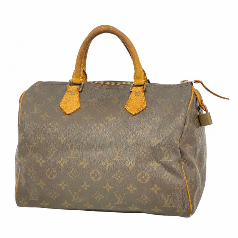Louis Vuitton Handbag Monogram Speedy 30 M41108 Brown Ladies