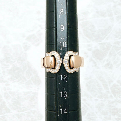 Cartier 2c Boucluse Diamond Pink Gold Ring 51