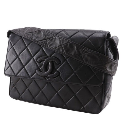 Chanel Cocomark Matelasse Vintage Lambskin Black Women's Shoulder Bag