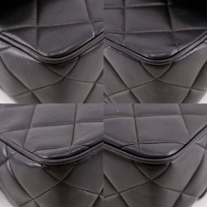 Chanel Cocomark Matelasse Vintage Lambskin Black Women's Shoulder Bag