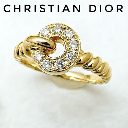 Christian Dior Diamond Yellow Gold Ring 48 Approx 8 U