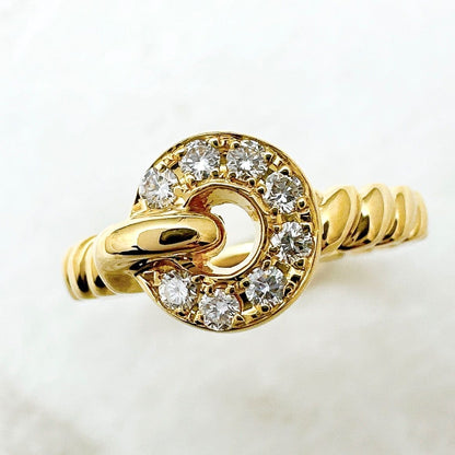 Christian Dior Diamond Yellow Gold Ring 48 Approx 8 U