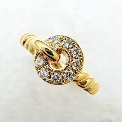 Christian Dior Diamond Yellow Gold Ring 48 Approx 8 U