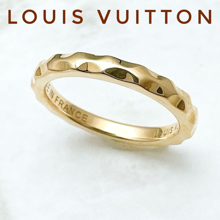 Louis Vuitton Monogram Infini Yellow Gold Ring 49 Approx