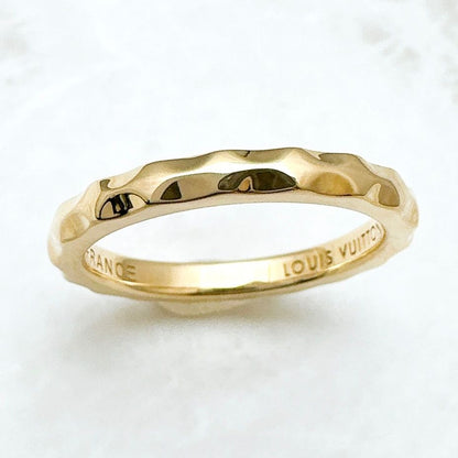 Louis Vuitton Monogram Infini Yellow Gold Ring 49 Approx