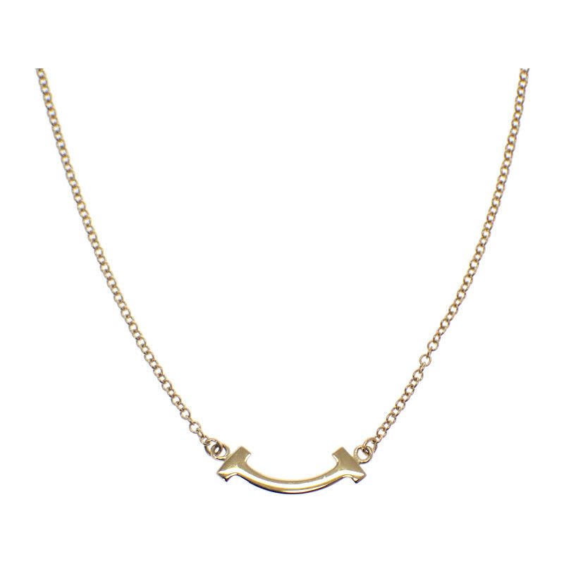 Tiffany & Co Smile Pendant Mini Necklace 18K Yellow