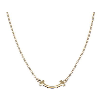 Tiffany & Co Smile Pendant Mini Necklace 18K Yellow