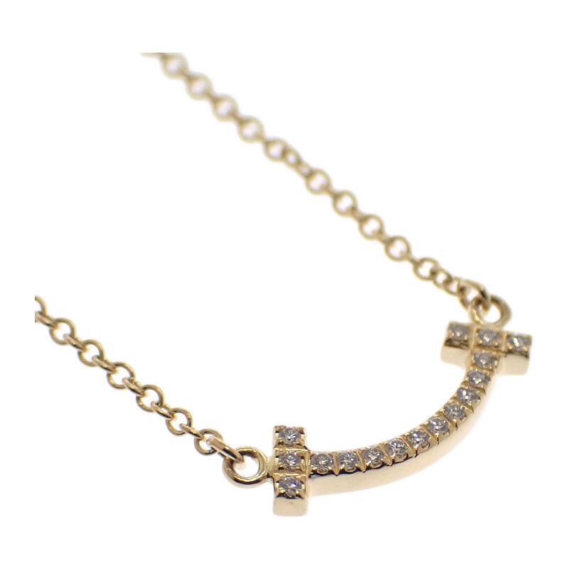 Tiffany & Co Smile Pendant Mini Necklace 18K Yellow